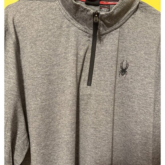 Spyder Active Men's Shirt Pullover 1/4 Zip Long Sleeve Activewear 2XL Minimalist - Picture 2 of 3
